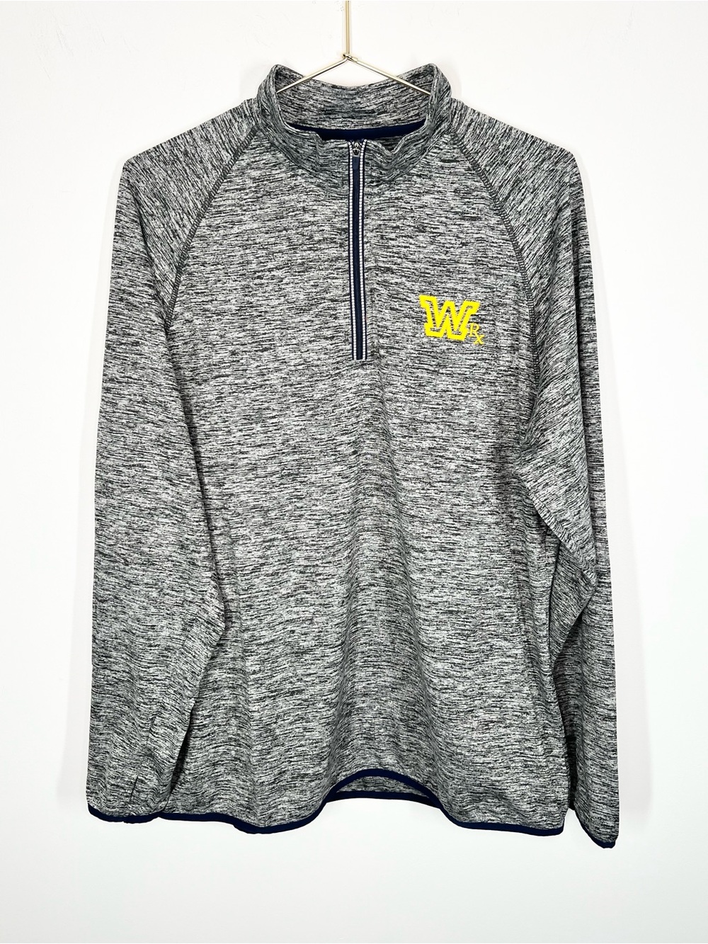 Holloway Dry Excel Wilkes University RX Embroidered Long Sleeve 1/4 Zip Shirt L